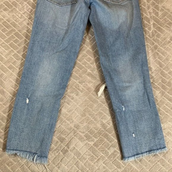 Garage Womens 00 Denim Jeans Blue Ankle Straight Distressed Light Wash Low Rise - Picture 12 of 12